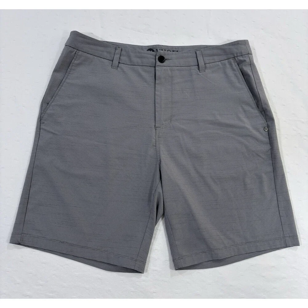 Vuori Mens Aim Pebble Short Size 34 Gray Micro Stripe V399 Golf